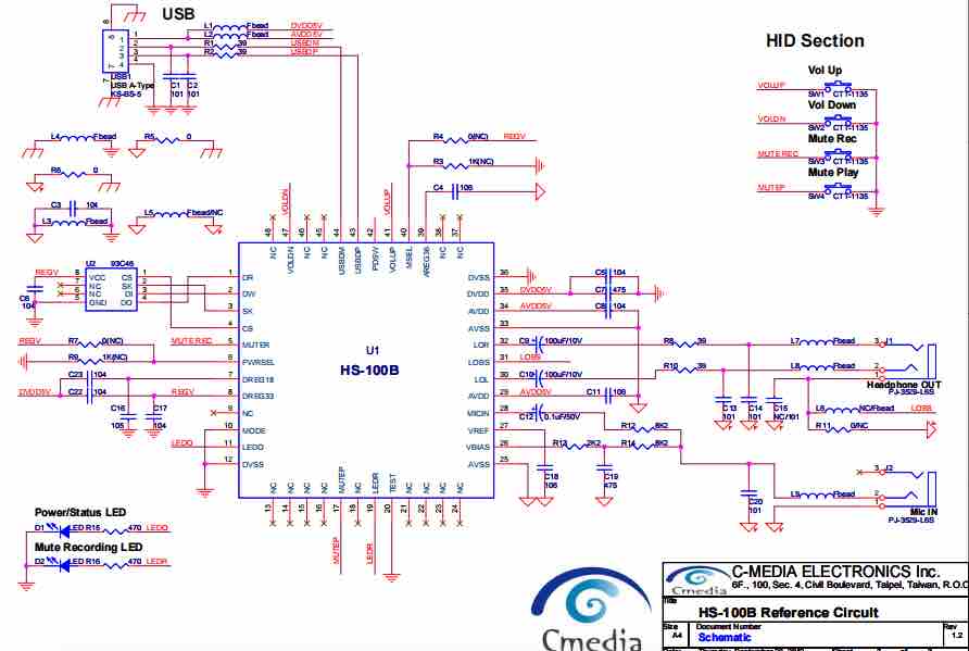 深圳市速能达电子有限公司，HS100B,Cmedia骅讯代理商